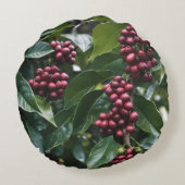 コーヒー好きのコーヒーツリー。 ラウンドクッション (裏面)