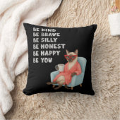 コーヒー好きのシャム猫 クッション (ブランケット)