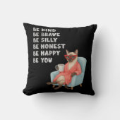 コーヒー好きのシャム猫 クッション (正面)