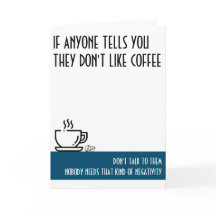 コーヒー好きのスタンダード ティール カード