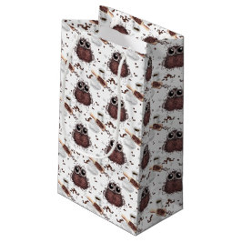 コーヒー好きのナイトフクロウ スモールペーパーバッグ