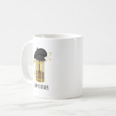 コーヒー好きのプフランスのレスおもしろい コーヒーマグカップ (正面左)