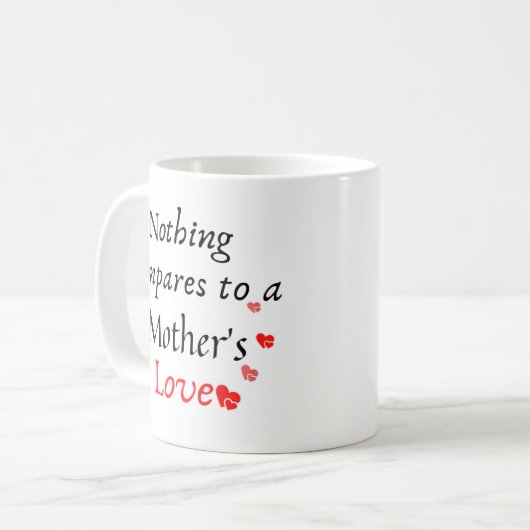 コーヒー好きのマグカップと母に比べるものは何もない コーヒーマグカップ (正面左)