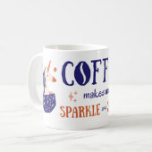 コーヒー好きのマグカップ - 面白くてやる気が出るギフト コーヒーマグカップ (正面左)