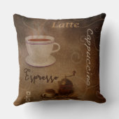 コーヒー好きのワードアート クッション (裏面)