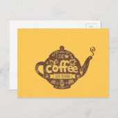 コーヒー好きのヴィンテージレトロカフェアート私はコーヒーが大好き ポストカード (正面/裏面)