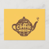 コーヒー好きのヴィンテージレトロカフェアート私はコーヒーが大好き ポストカード (正面)