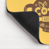 コーヒー好きのヴィンテージレトロカフェアート私はコーヒーが大好き マウスパッド (コーナー)