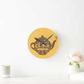 コーヒー好きのヴィンテージレトロカフェアート私はコーヒーが大好き ラウンド壁時計 (ホーム)