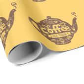 コーヒー好きのヴィンテージレトロカフェアート私はコーヒーが大好き ラッピングペーパー (ロールコーナー)