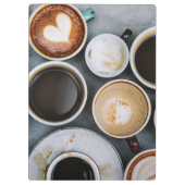 コーヒー好きの人がカフェインを夢見る クリップボード (裏面)