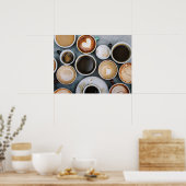 コーヒー好きの人がカフェインを夢見る ポスター (キッチン)