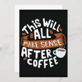 コーヒー好きの人はコーヒーですべて意味を成す 招待状 (正面/裏面)