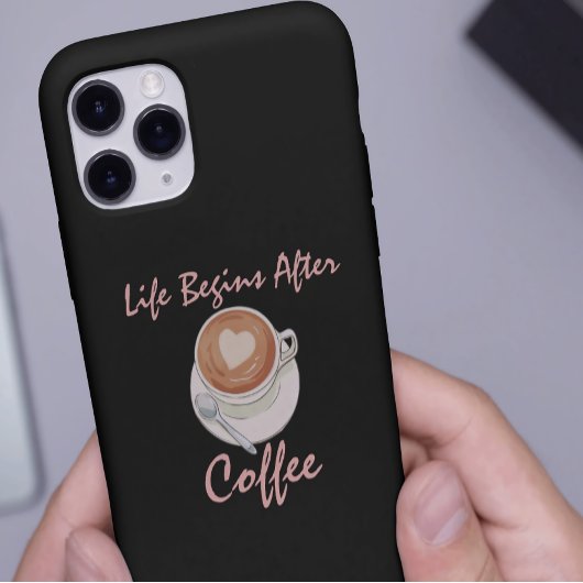 コーヒー好きの人生はコーヒーの後から始まる Case-Mate iPhoneケース
