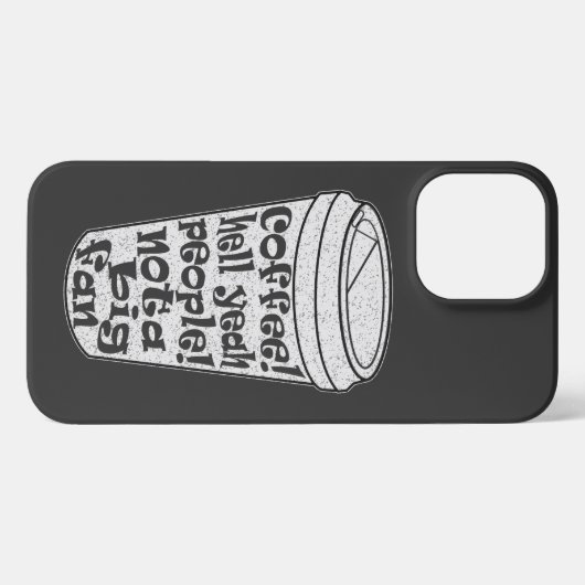コーヒー好きの大ファンではない人々 iPhoneケース (裏面横)