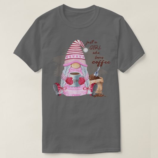 コーヒー好きの女の子だけの女の子格言Coff Tシャツ (デザイン正面)