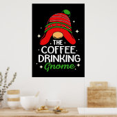 コーヒー好きの小人 コーヒーを飲む小人 ポスター (キッチン)