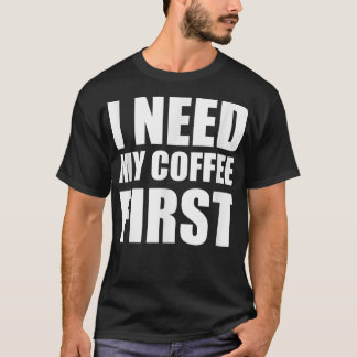 コーヒー好きの方にコーヒーおもしろいを飲む Tシャツ