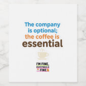 コーヒー好きの日常儀式ステッカー ワインラベル (シングルラベル)