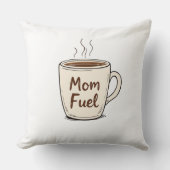 コーヒー好きの母への贈り物 | ママ燃料 クッション (正面)