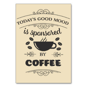 コーヒー好きの良い気分がコーヒーの後援になる テーブルナンバー