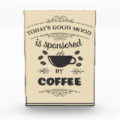 コーヒー好きの良い気分がコーヒーの後援になる フォトブロック (正面)