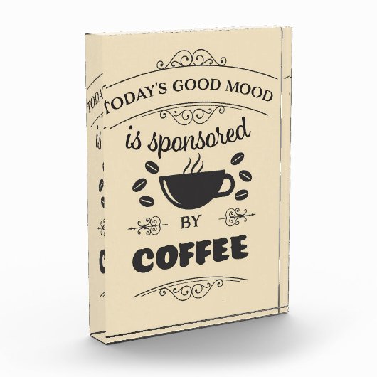 コーヒー好きの良い気分がコーヒーの後援になる フォトブロック (左)