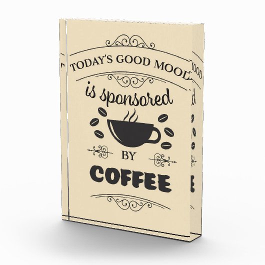 コーヒー好きの良い気分がコーヒーの後援になる フォトブロック (右)