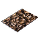 コーヒー好きの豆の茶色の背景 ノートブック (左側)