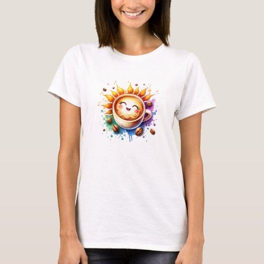 コーヒー好きのTシャツに必需品 Tシャツ (正面)