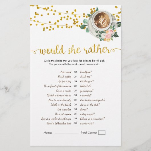 コーヒー好きは、彼女はむしろゲームを醸造している (正面)