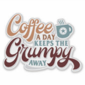 コーヒー好きへのギフトにぴったりな「一日一杯のコーヒー」 シール (正面)