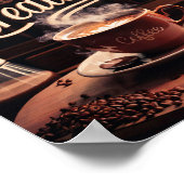 コーヒー好きやる気を起こさせる引用文の創造性 ポスター (角)