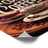 コーヒー好きやる気を起こさせる引用文の成功 ポスター (角)