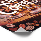 コーヒー好きやる気を起こさせる引用文の成功 ポスター (角)