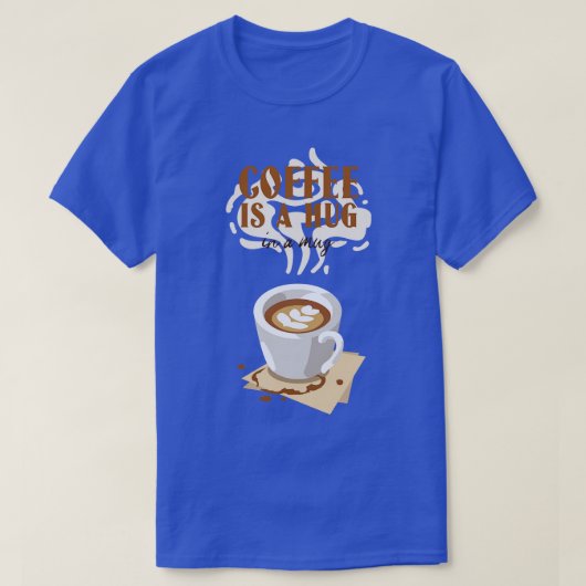 コーヒー好きカプチーノ Tシャツ (デザイン正面)