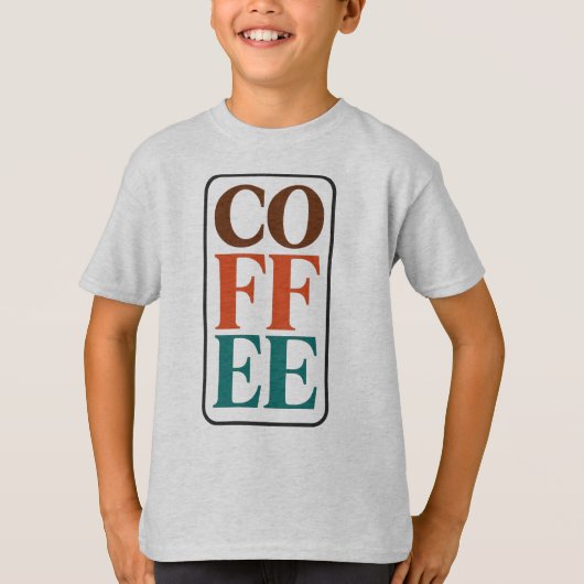 コーヒー好きキッズTシャツ コーヒーのプレゼント Tシャツ (正面)