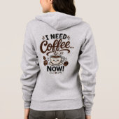 コーヒー好きギフトパーカー　コーヒーが好き パーカ (裏面)