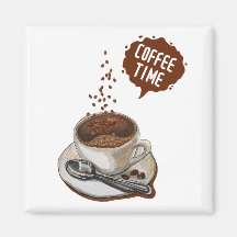 コーヒー好きクラシックのブラウンのためのコーヒータイムアート