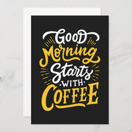 コーヒー好きグッドモーニングはコーヒーで始まる セーブザデート (正面/裏面)