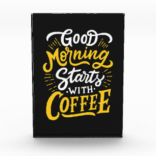 コーヒー好きグッドモーニングはコーヒーで始まる フォトブロック