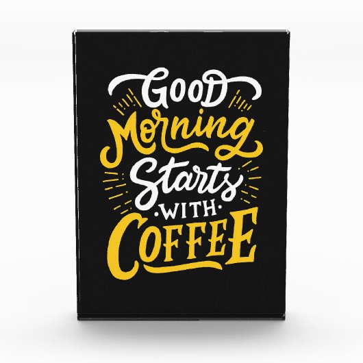コーヒー好きグッドモーニングはコーヒーで始まる フォトブロック (正面)