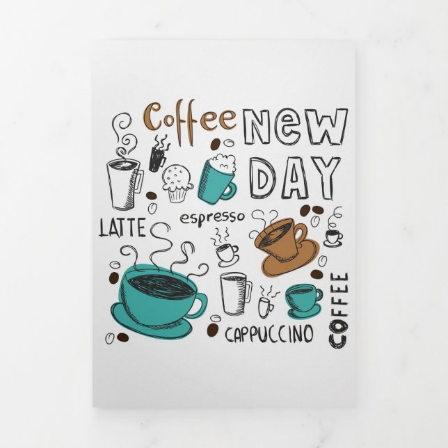 コーヒー好きコーヒーコレクション 三つ折りカード (カバー)