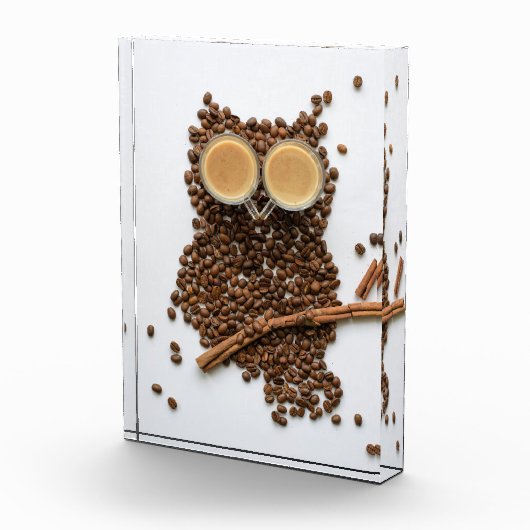 コーヒー好きコーヒーフクロウ フォトブロック (右)