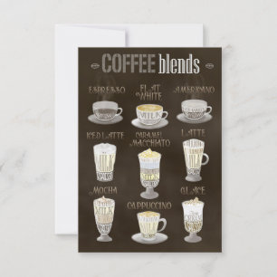 コーヒー好きコーヒーブレンドすべて サンキューカード