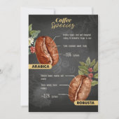コーヒー好きコーヒー種 招待状 (正面)