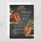 コーヒー好きコーヒー種 招待状 (正面/裏面)