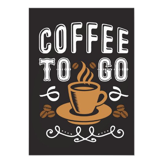 コーヒー好きコーヒー行く フォトプリント            (正面)