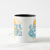 コーヒー好きタイポグラフィ マグカップ (中央)