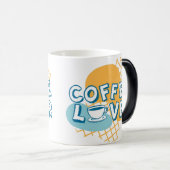 コーヒー好きタイポグラフィ モーフィングマグカップ (正面右)